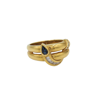 Sapphire snake ring - La Trouvaille