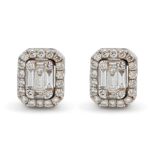 Baguette diamond earrings
