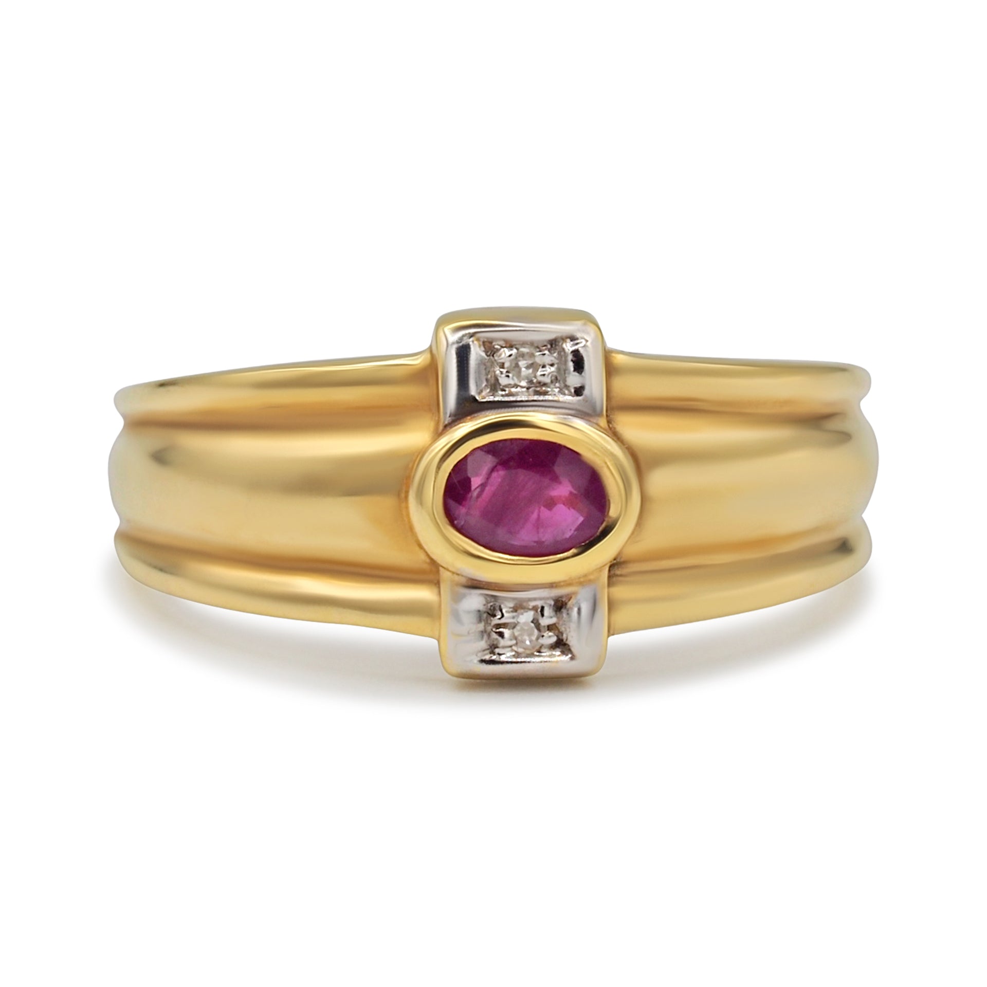 Layer diamonds pink ring